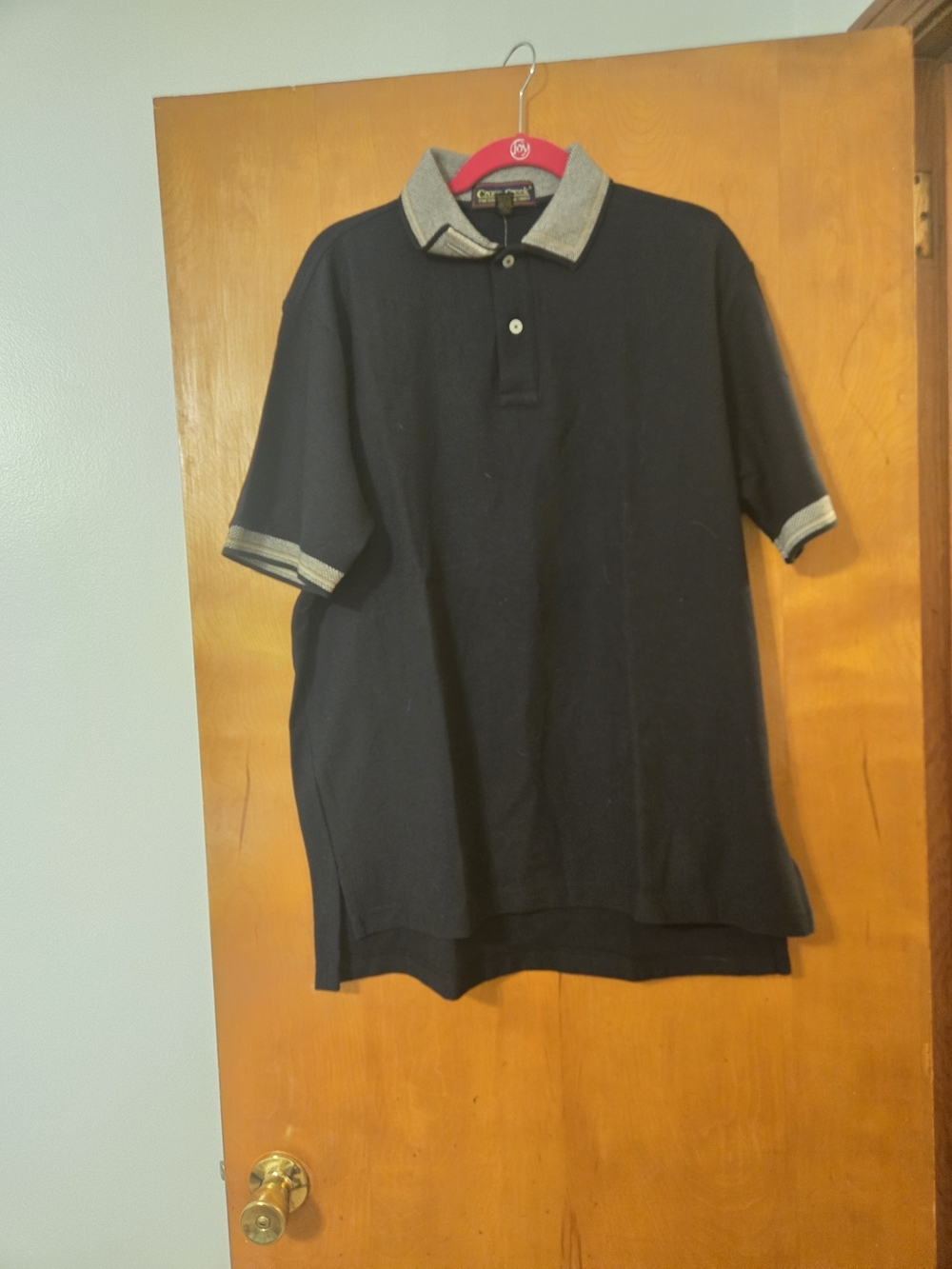 NWT Cross Creek Black Short Sleeve Polo Shirt Size L